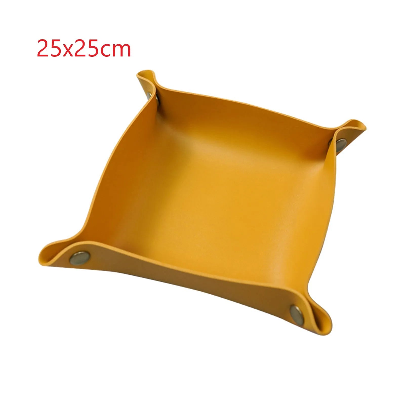 Moderne PU Leder Ablageschale – Dekorative Storage Tray für Schlüssel, Geldbörse & Make-up (20 × 20 cm / 25 × 25 cm)
