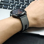 Brazalete de silicona de cuero de 22 mm para Huawei Watch GT5 / GT5 Pro / GT4 y Samsung Galaxy Watch – Brazalete híbrido robusto para modelos de 46 mm y 45 mm