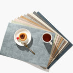 Nordic Square Leder-Tischsets beidseitig – Wasserdichte &amp; hitzeisolierende Platzmatten für Zuhause &amp; Hotel (1/2/3/4 Stück) 