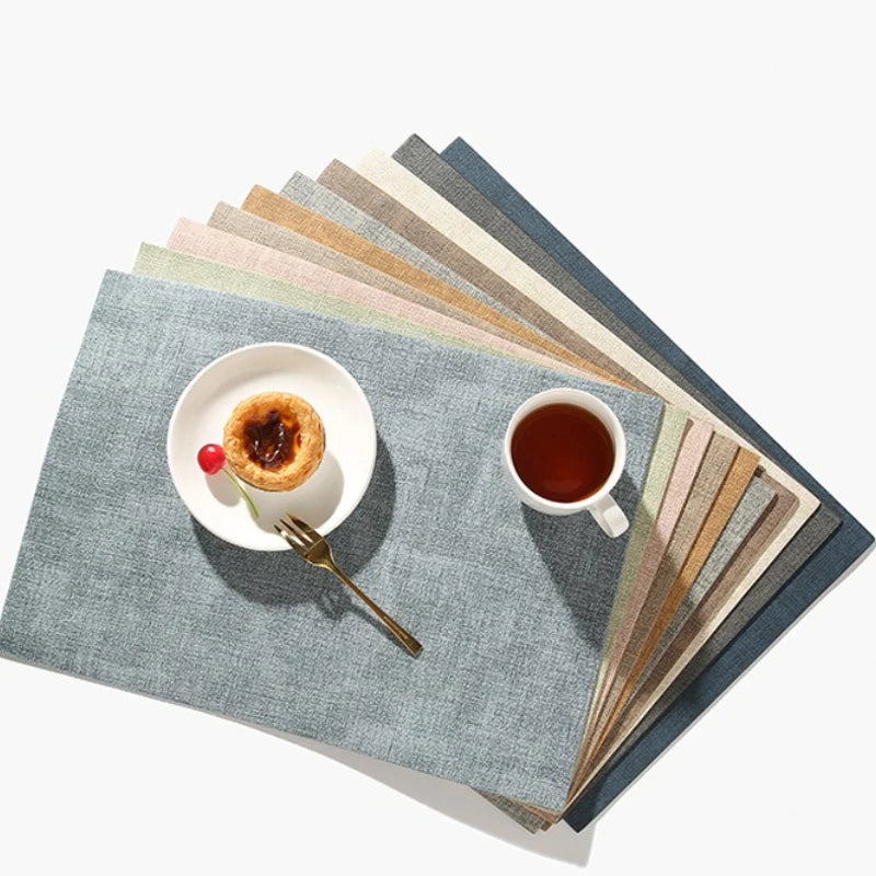Nordic Square Leder-Tischsets beidseitig – Wasserdichte & hitzeisolierende Platzmatten für Zuhause & Hotel (1/2/3/4 Stück)
