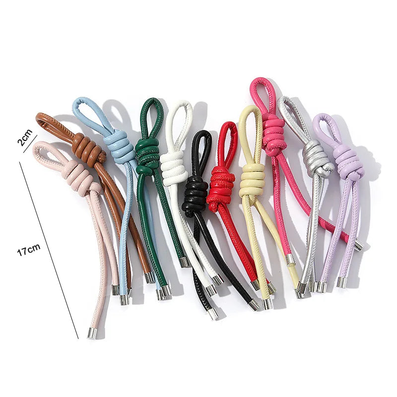 Modischer PU-Leder Seil-Schlüsselanhänger – Vielseitige Hängedekoration für Schlüssel, Handy & Tasche mit O-Ring in Goldoptik