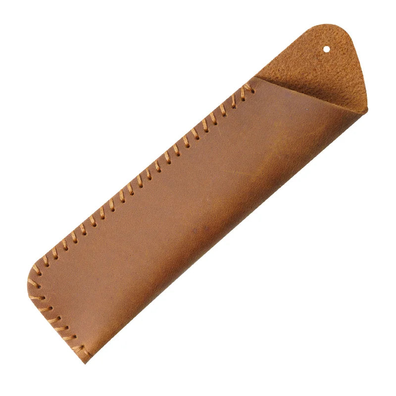 Echtes Leder Stifteetui Vintage – Single Pen Case aus Leder für Füllfederhalter, Rollerball & Kugelschreiber