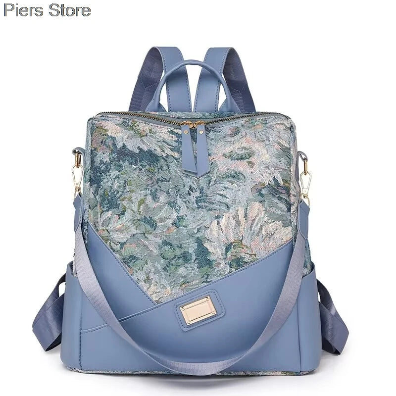 Großer Damen Rucksack aus weichem Lederlook – Modischer Softback Studentinnen-Rucksack mit viel Stauraum