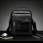 Herren PU-Leder Schultertasche – Stylische Crossbody Tasche para exteriores, deportes, viajes y paseos