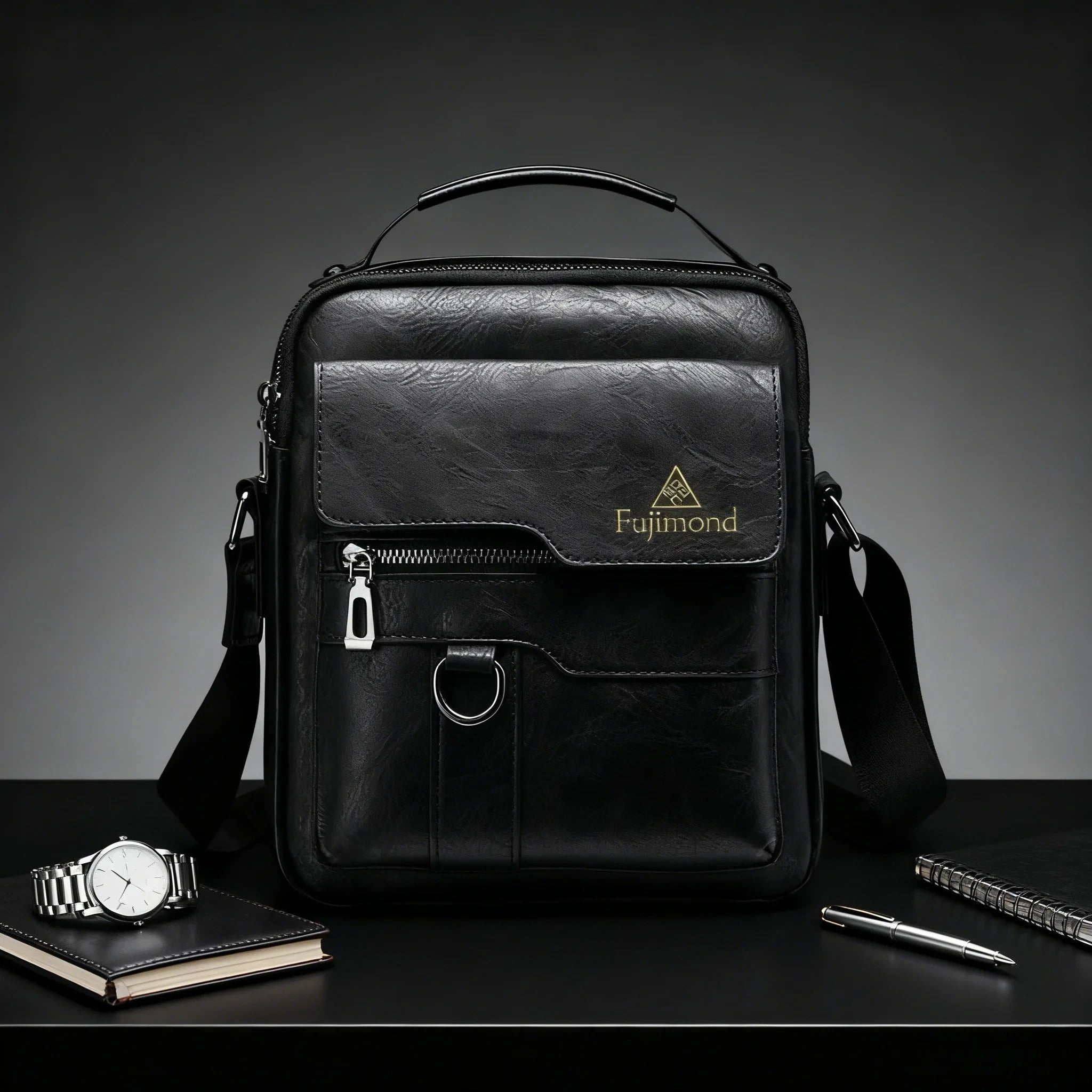 Herren PU-Leder Schultertasche – Stylische Crossbody Tasche für Outdoor, Sport, Reisen & Wandern