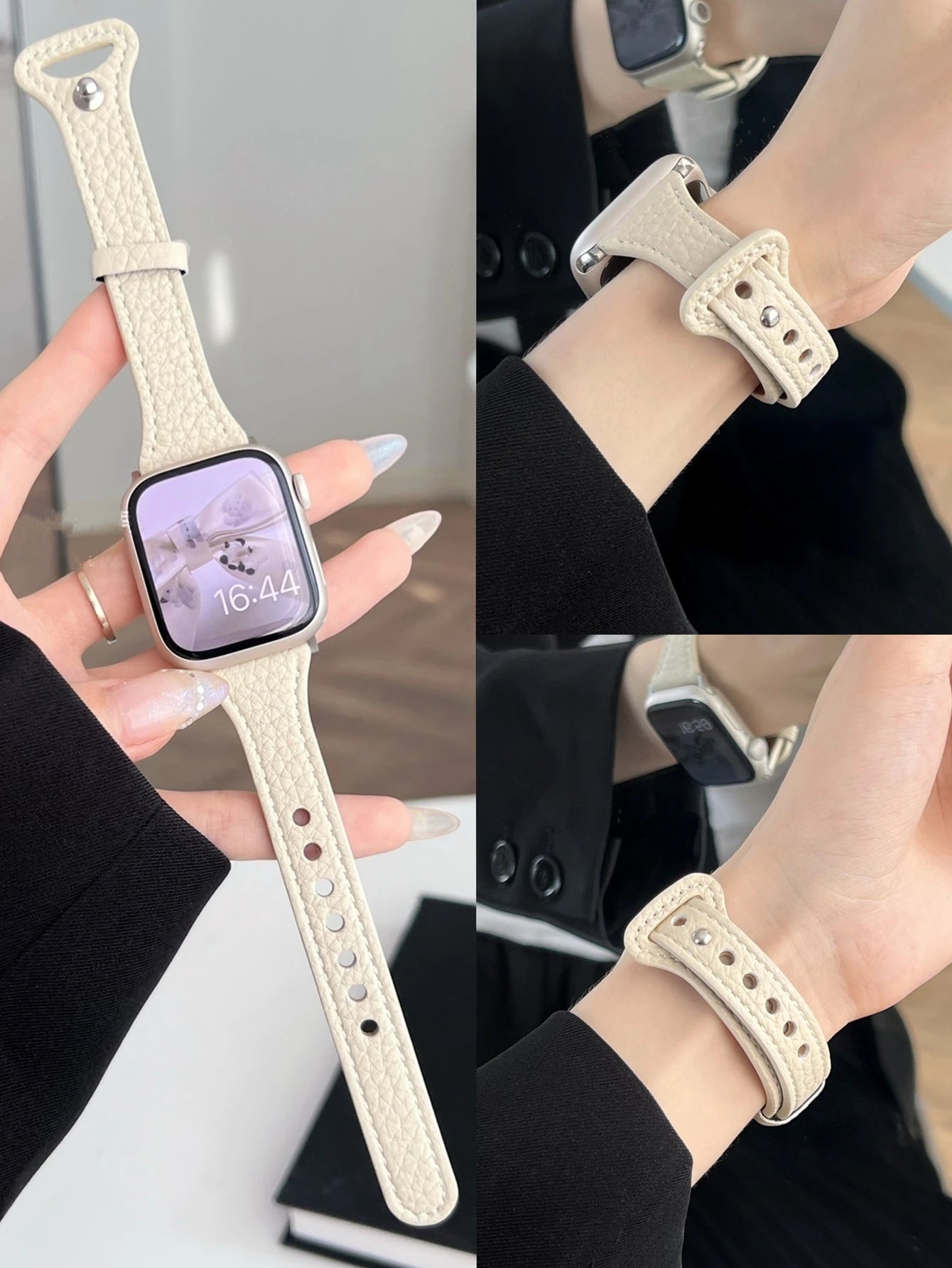 Elegantes Leder Loop Armband für Apple Watch Damen – Hochwertiges Leather Strap 38–46 mm & 49 mm für Series 1–11, SE & Ultra