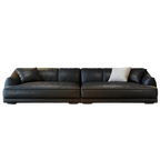 Canapé-lit en cuir minimaliste moderne – Design italien-nordique pour les femmes, canapé de salon luxueux en forme de L 