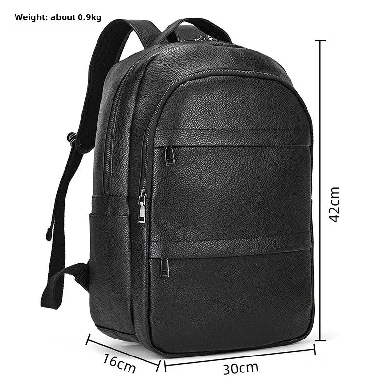 WANTING Luxus Leder Rucksack Herren – Großer Designer Laptop Rucksack aus echtem Rindsleder für Schule, Reise & Alltag