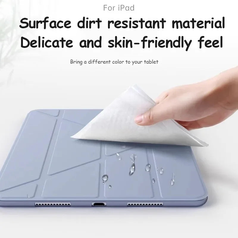 Étui à rabat en cuir pliable en Y pour iPad Mini, iPad Air et iPad Pro – Étui ultra résistant pour tablette avec fonction support (11 pouces) 