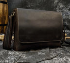 Newsbirds Vintage Herren Leder-Aktentasche – Crazy Horse Laptop Messenger Bag para oficina y oficina 