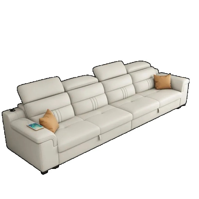 Wasserdichtes Luxus Ledersofa – Modernes L-förmiges Designer Ecksofa mit Schlaffunktion & Stauraum
