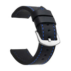 SAMCO Sport Vintage Leder-Uhrenarmband mit Edelstahlschließe - Correa de reloj clásica 18 / 20 / 22 / 24 mm para brazaletes
