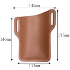 Herren PU-Leder Handy Gürteltasche - Bolsa de cintura con funda para teléfono para viajes, actividades al aire libre, camping y todo tipo de etiquetas 