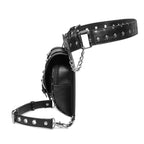 Steampunk Damen & Herren Bauchtasche – Gothic PU-Leder Fanny Pack, Crossbody & Thigh Leg Hip Holster für Reisen und Festivals