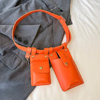 LXHYSJ Damen 2-in-1 Bauchtasche – Leder Crossbody & Chest Bag, Designer Mini Fanny Pack für Frauen 2024