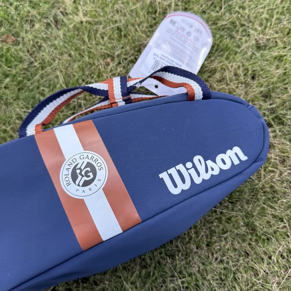 Wilson Mini Tennis Tasche aus PU-Leder – Kleine Handtasche für Bälle & Zubehör, Roland Garros Edition