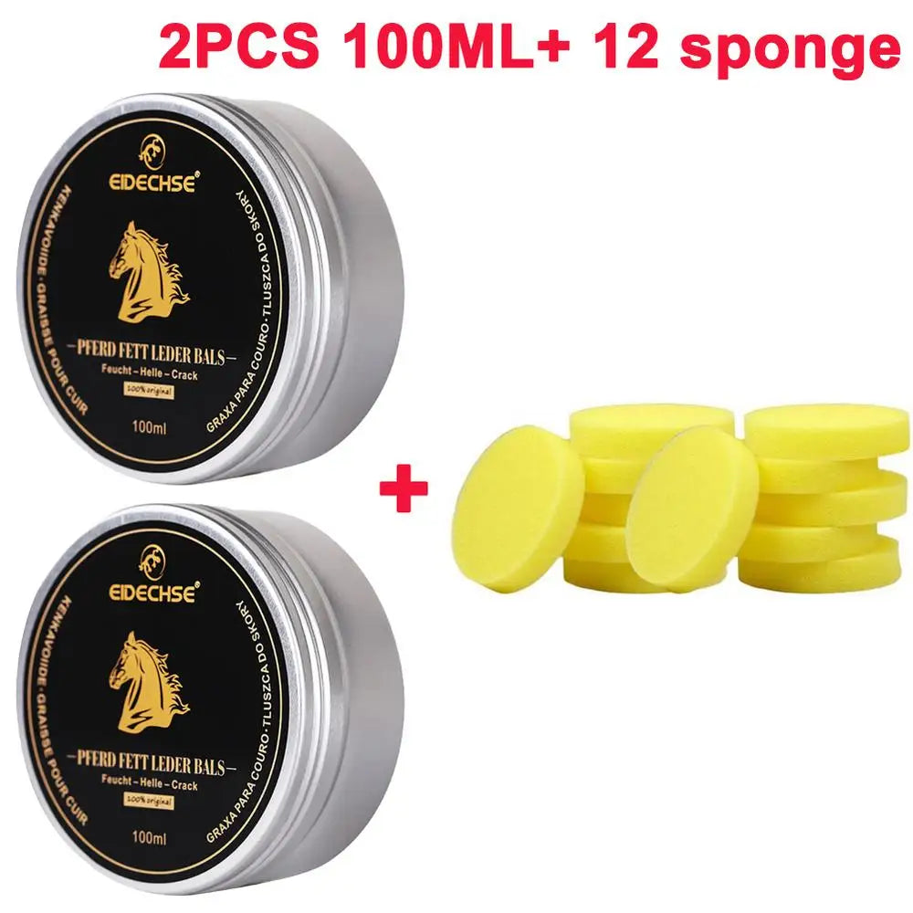 100 ml Leder Renovierwachs – Pflege- &amp; Glanzcreme für Autositze, Sofas, Lederschuhe &amp; Möbel (opción de 1 a 2 piezas) 