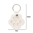 5er Set Katzenpfoten Leder Schlüsselanhänger – Niedliche Pet Hair Holder Porte-clés pour Tierliebhaber &amp; Geschenke 