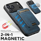SUTENI Magnetische Wallet-Handyhülle aus Kunstleder mit kabellosem Laden & Standfunktion – Kartenhalter für iPhone 12 bis iPhone 17 Pro Max