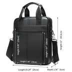 LUKZIJAES Herren Leder-Messenger Bag – Verstellbare Schultertasche & Crossbody Bag für Arbeit, Business und Reisen