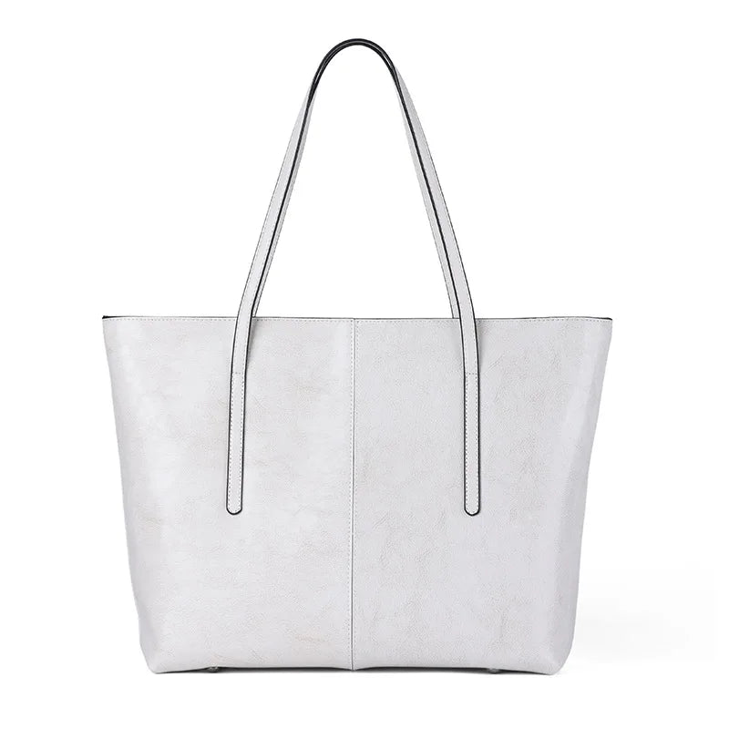Burminsa Damen Tote Bag aus echtem Rindsleder – Große Luxus-Schultertasche &amp; Shopper Handtasche 2025