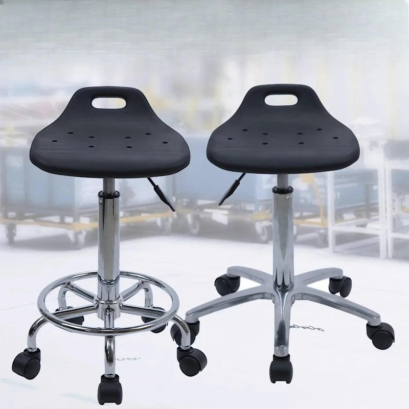 Höhenverstellbarer Dreh-Barhocker aus Eco-Leder – Antistatischer 360° Swivel Stuhl mit rutschfester Basis im modernen Design