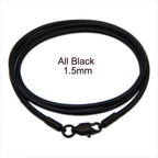 Gewachste Lederkordel Halskette mit Edelstahl-Karabiner – Robuste Seilkette für Anhänger, Unisex Snake Collar 40–70 cm