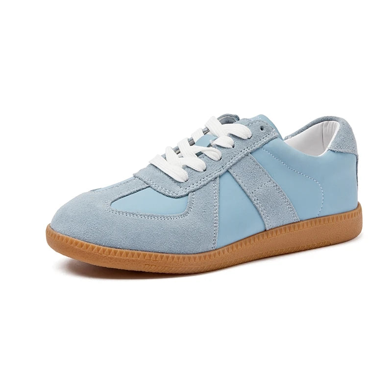 AIYUQI Damen Sneaker 2025 aus Echtleder – Flache Casual Trainingsschuhe für Frühling & Alltag | Modische Leder-Sneaker in großen Größen
