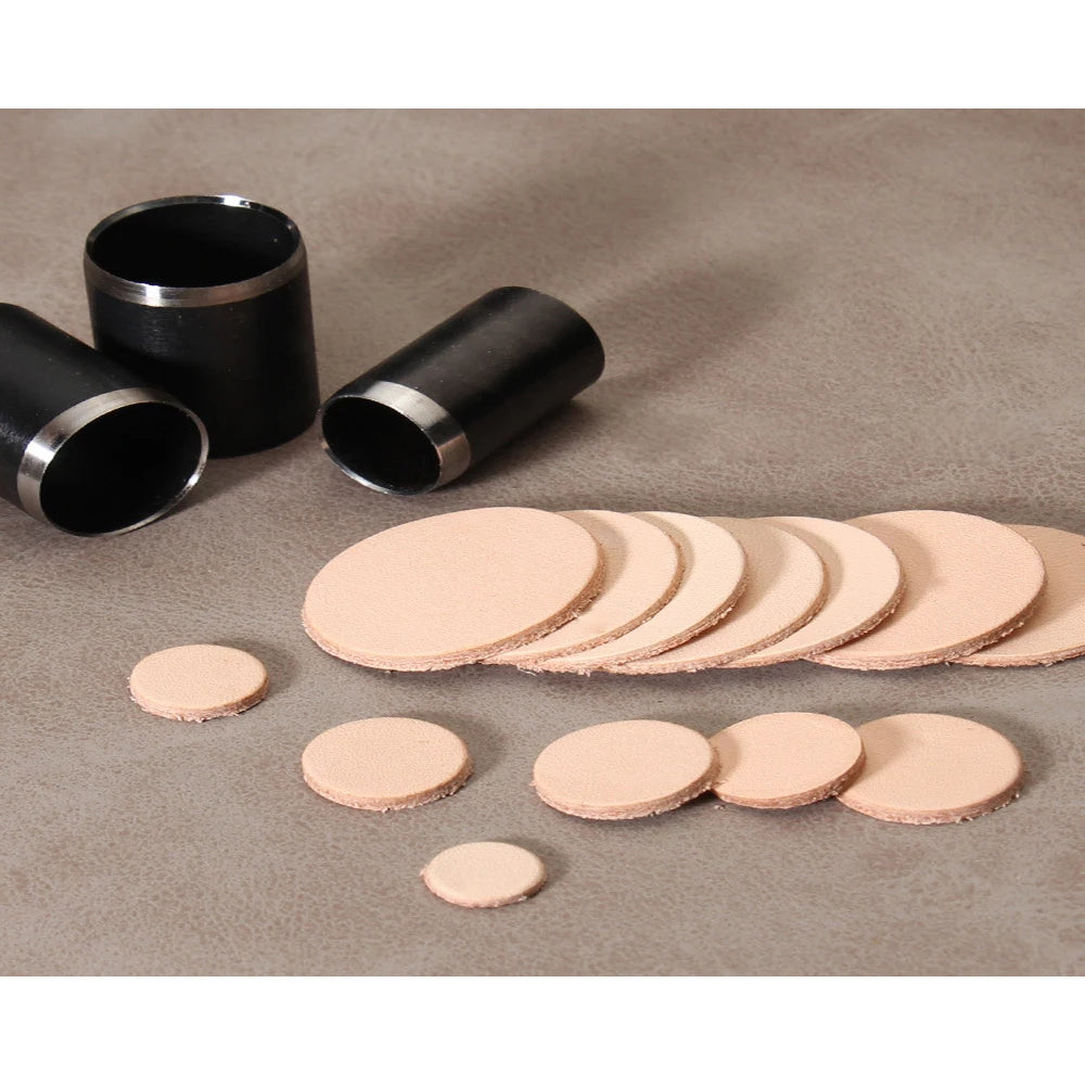 25-teiliges Leder Lochpfeifen Set 1–25 mm – Runde Hohlstanzen aus Stahl für präzises Lederhandwerk & DIY