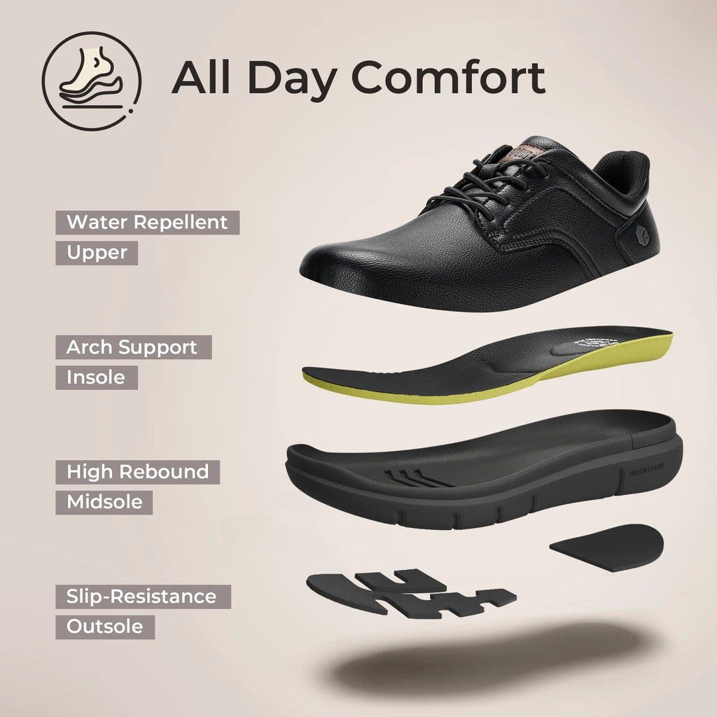 Fitville Herren Slip-On Lederschuhe – Mocasines extra cómodos, ligeros y cómodos para todas las etiquetas y frecuencias 