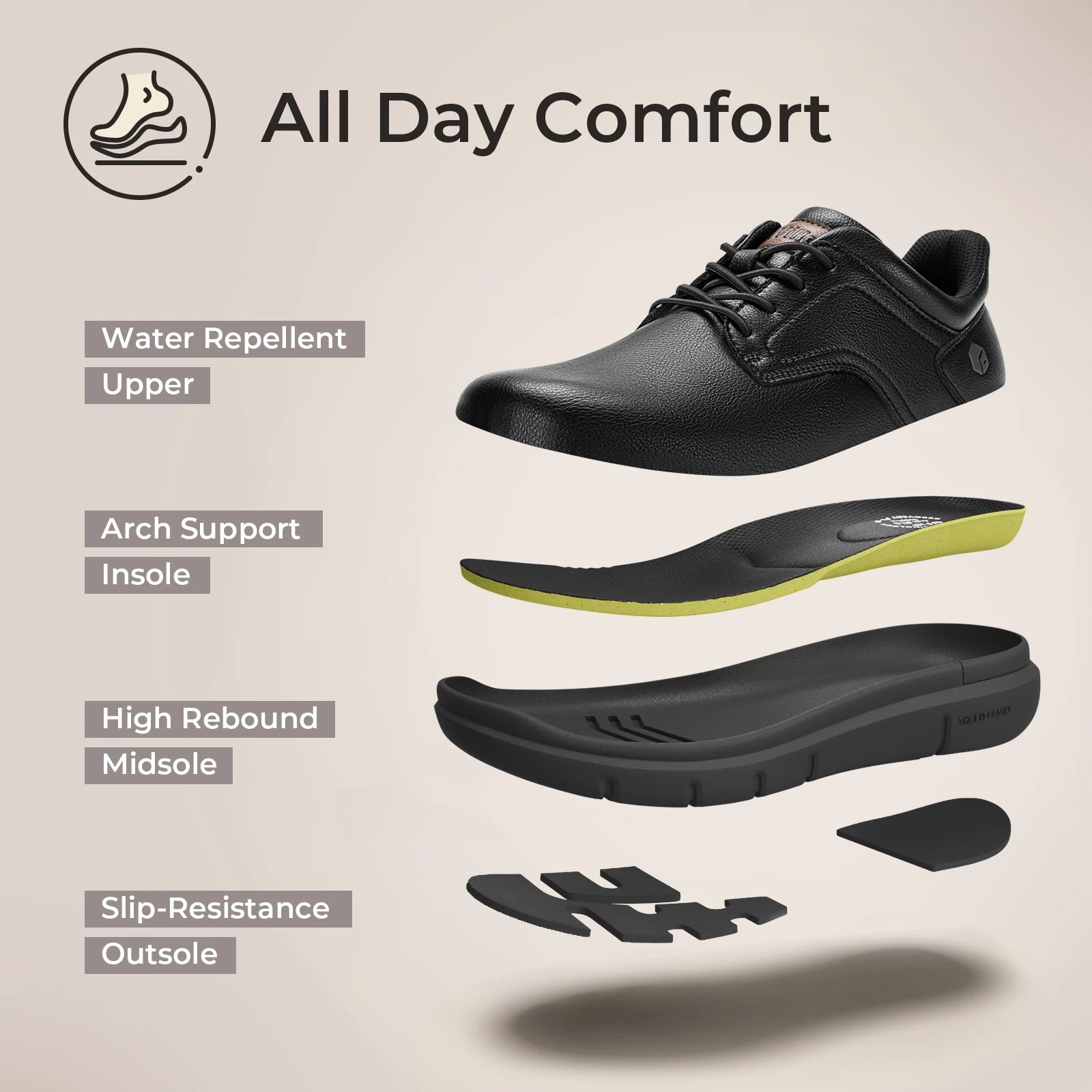 Fitville Herren Slip-On Lederschuhe – Mocasines extra cómodos, ligeros y cómodos para todas las etiquetas y frecuencias 