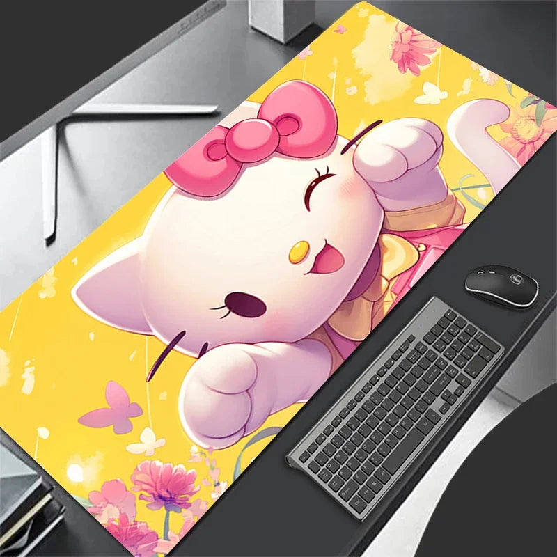 Pinkes Leder Mouse Pad für Mädchen mit Hello Kitty – Gaming & Office Schreibtischunterlage von Sanrio