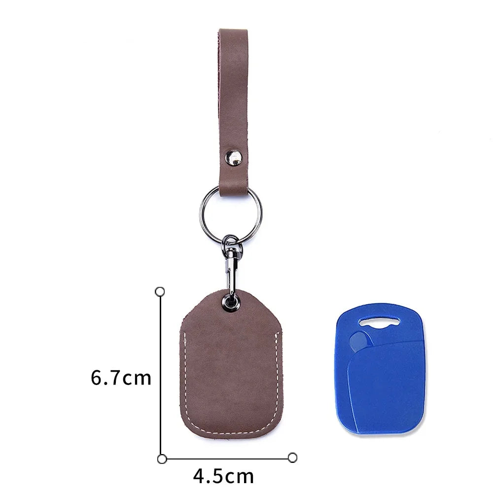 Personalisierbare Lederhülle für StarLine S96 & PIK Intercom – Premium Schutzcover aus Rindsleder für Alarm- & IC-Tags mit Schlüsselanhänger