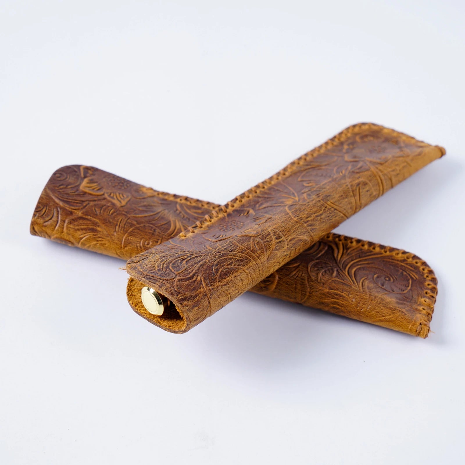 Handgefertigtes Vintage Leder Stifteetui aus Echtleder – Edle Schutzhülle für Füllfederhalter &amp; Schreibgeräte | Étui à stylos élégant pour l'école et le bureau