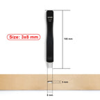 OWDEN Oblong Lederloch Stanzen Set – Ovale Hohlstanzer aus High-Carbon-Stahl für Gürtel, Riemen & Lederarbeiten (19 Größen)