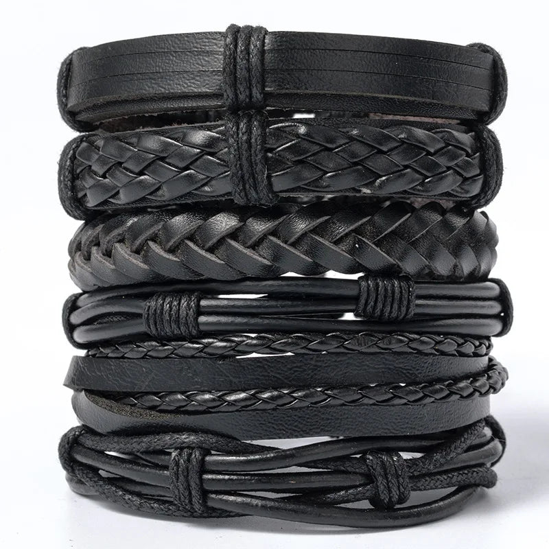Viking Lederarmband mit Totenkopf – Verstellbares Herren- & Unisex Armband im Neo-Gothic Stil, Geflochtenes Lederarmband