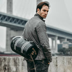 OLN Herren Gym Bag aus PU-Leder – Sportliche Duffle & Reisetasche für Fitness, Business & Wochenende mit Schulterriemen