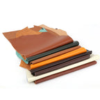 Farbiges Top-Layer Rindsleder 1,2 mm – Weiches Echtleder mit Tropfenprägung für Möbel, Taschen & DIY Lederarbeiten