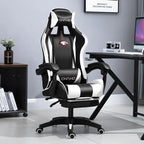 Gaming Chair 2025 aus PU-Leder – Ergonomischer Drehstuhl mit hoher Rückenlehne, Liftfunktion & Rollen für Schlafzimmer, Büro & Gaming Setup