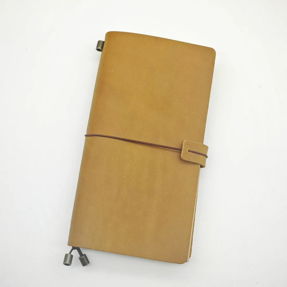 Hochwertiges Leder-Reisetagebuch – Vintage Traveler’s Notebook aus echtem Rindsleder