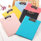 PU-Leder Dokumentenmappe A4 / A5 mit Klemmbrett – Faltbare Vertragsmappe &amp; Schreibunterlage für Schule &amp; Büro 