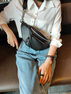 Luxuriöse Damen Bauchtasche aus Echtem Leder – Riñonera con forma de barril de diseñador y Gürteltasche para mujeres