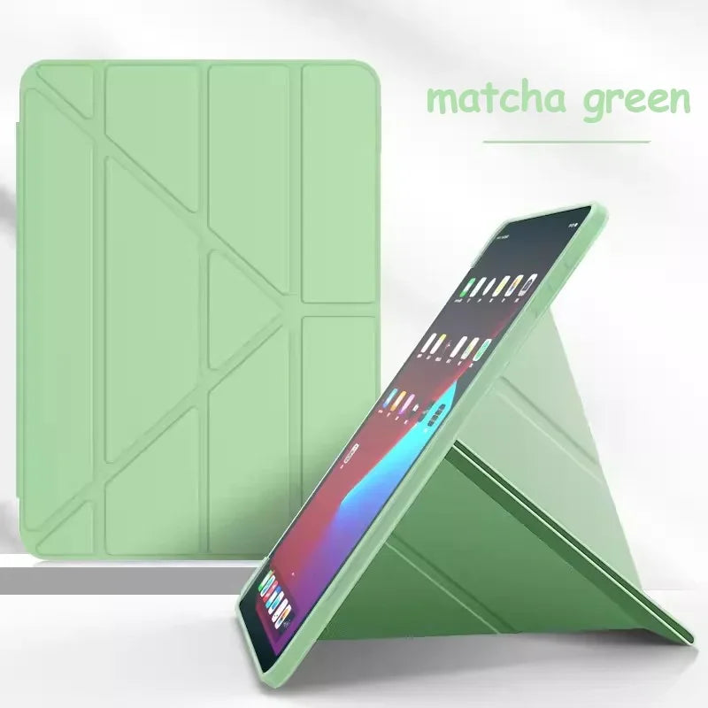 Y-Fold Leder Flip Case für iPad Mini, iPad Air & iPad Pro – Ultraschlanke Tablet Schutzhülle mit Standfunktion (11 Zoll)