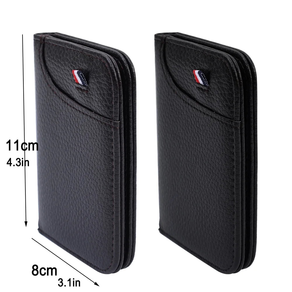 Super Slim Kartenetui aus PU-Leder – Ultraleichte Mini Geldbörse für Kreditkarten, Dünner Card Holder für Herren & Unisex