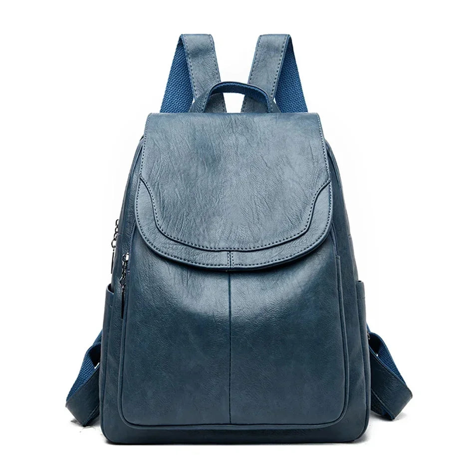Eleganter Damen Leder-Rucksack – Modischer Schulterrucksack in Lederoptik, wasserdicht & vielseitig für Alltag, Schule und Reisen