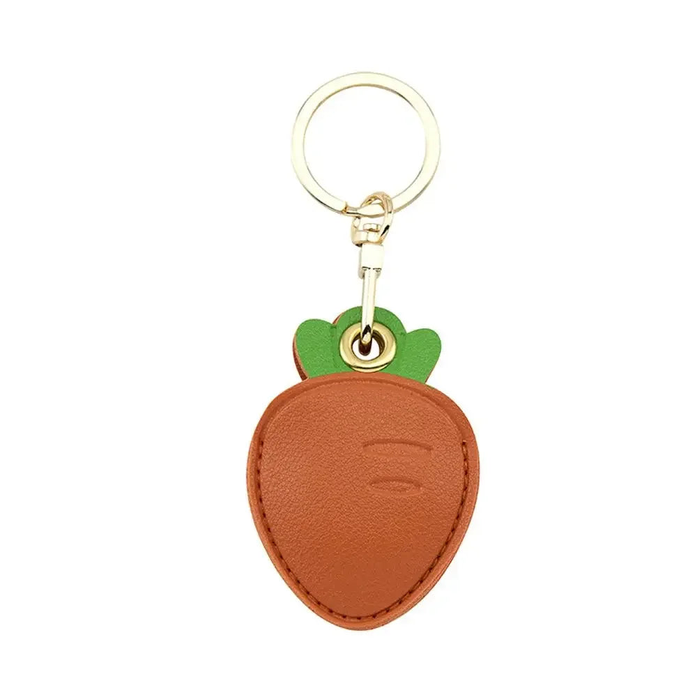 Leder Erdbeer- & Zitronen-Schlüsselanhänger – Verspielter Keychain als Taschen- & Autoanhänger, fruchtiger Bag Charm & Geschenkidee