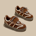 Damen Winter Sneaker aus echtem Leder – Gefütterte Flats mit rutschfester Sohle, stilvolle Freizeitschuhe 2025