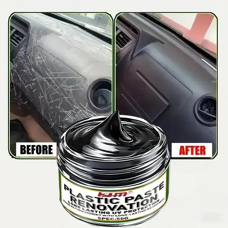 Universal Leder- & Kunststoff Reparatur Polierwachs – Auto Innenraum Pflegecreme für Leder, Kunststoff & Gummi