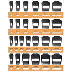 WUTA Ovaler Lederloch Stanzer – Schwerlast Oblong Punch aus Edelstahl für Gürtel, Riemen & Uhrenarmbänder (25 Größen)