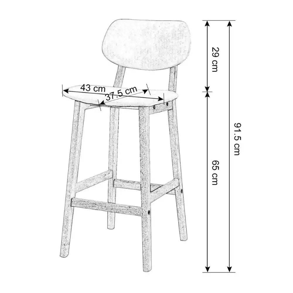 WOLTU 2er Set Barhocker aus Kunstleder & Massivholz – Moderne Designer Küchenhocker in Weiß